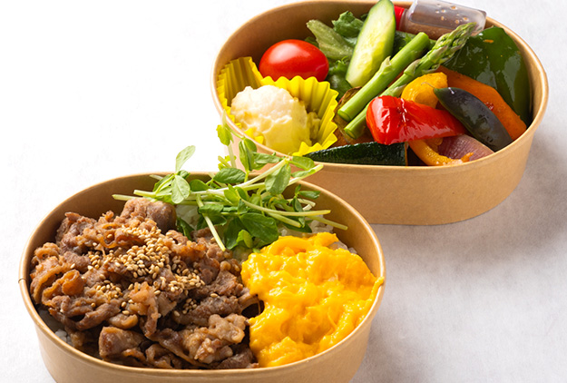 牛甘辛煮わっぱ2段弁当